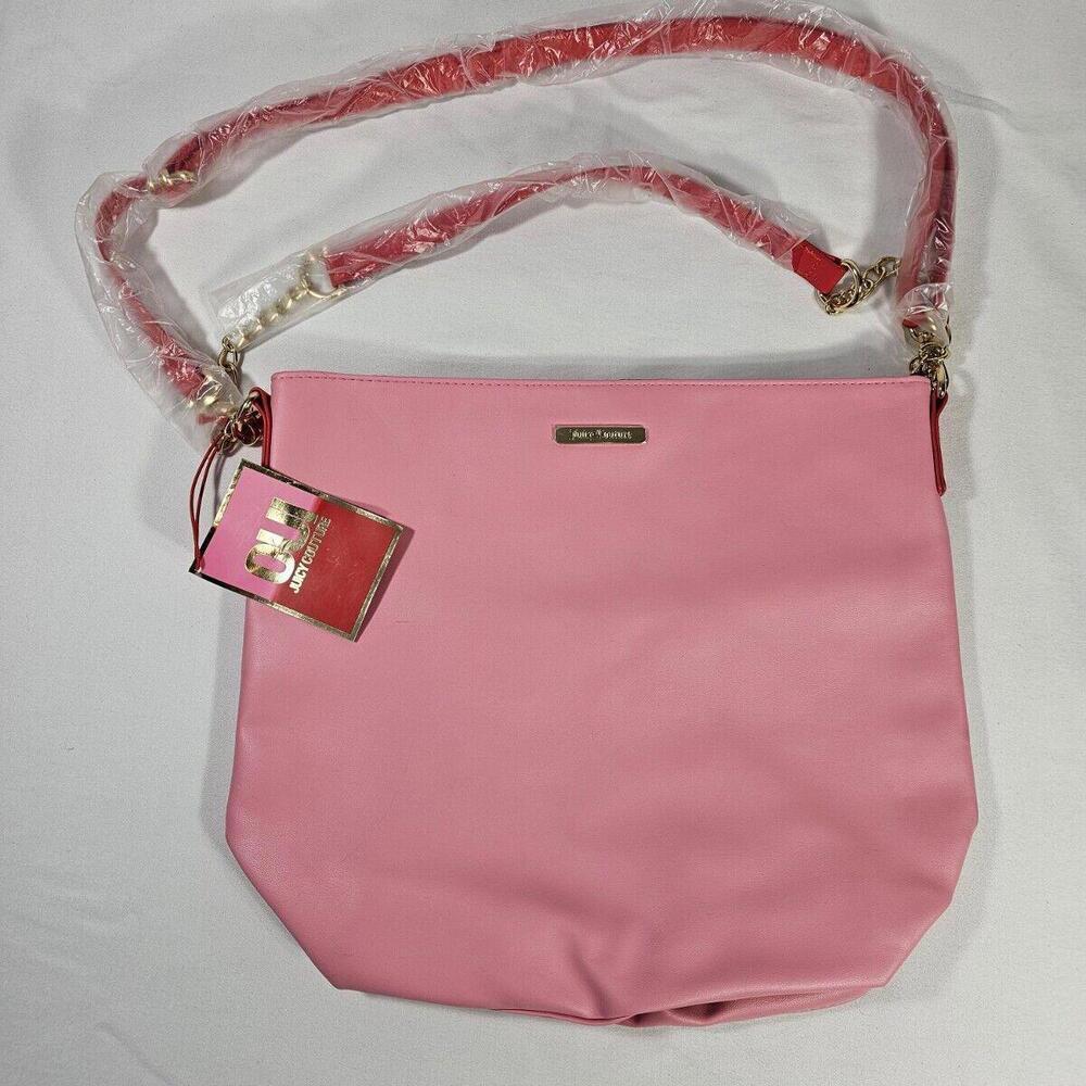 Juicy Couture Women's Tote Bag Shopper Shopping Purse Pink Gold - Picture 1 of 13